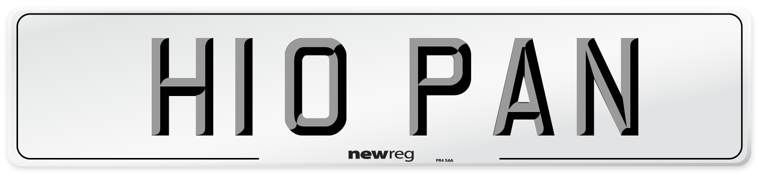 H10 PAN Number Plate from New Reg